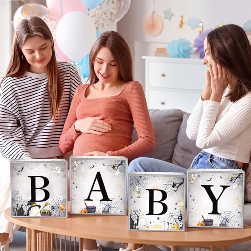 Halloween Ghost Little Boo Baby Shower Decorations Set - Reusable Baby Boxes