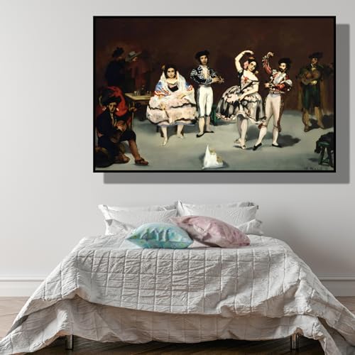 Spanish Ballet Canvas Wall Art - Unframed 12x18in - Ballet Decor for Restaurants & Hallways
