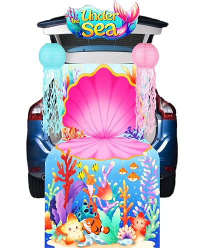 Under the Sea Trunk or Treat Car Decorations Kit Pink Mermaid SUV Decor