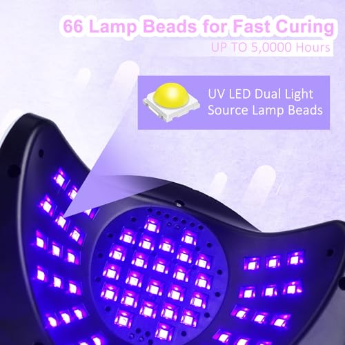 White UV LED Nail Lamp 288W Professional Gel Dryer with Smart Sensor & 4 Timers