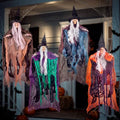 Halloween Hanging Witch Decorations Set - Flying Haunted House Scary Outdoor Indoor Decor