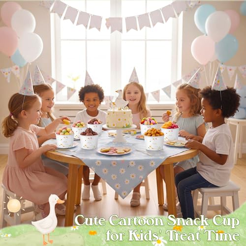 Hsei Silly Goose Disposable Ice Cream Cups - 16oz Party Snack Bowls, Set of 60