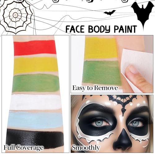 Black and White Clown Makeup Kit for SFX, Stage & Cosplay - Water-Based Face Paint Set