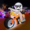 6 Ft Halloween Inflatable Ghost with Pumpkin and LED Lights Outdoor Yard Decor