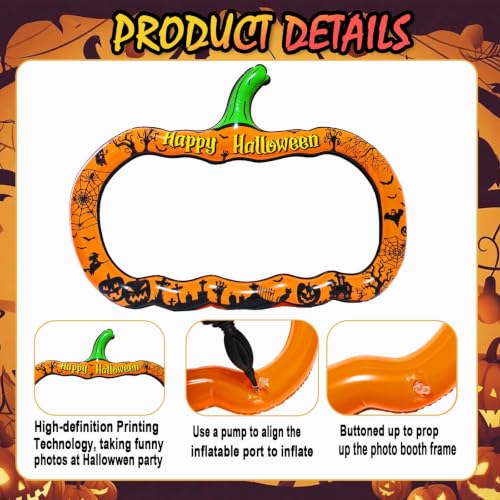 Inflatable Pumpkin Halloween Photo Booth Frame - Orange Pumpkin Variation