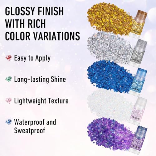 Neon Pink Body Glitter Stick - Hair & Face Rave Accessories