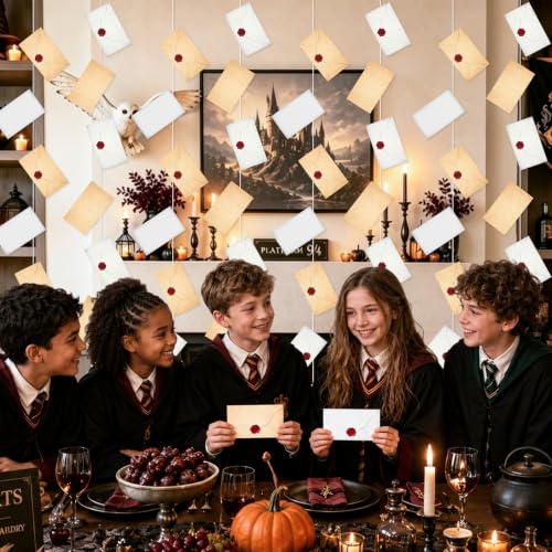 Wizard Party Banner with Floating Acceptance Letters, 8 Pack