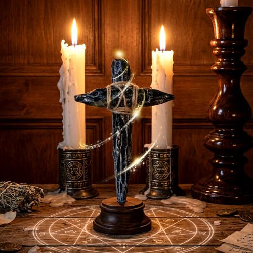 Rustic Gothic Cross Figurine Decor Resin Wall Sculpture for Home or Altar