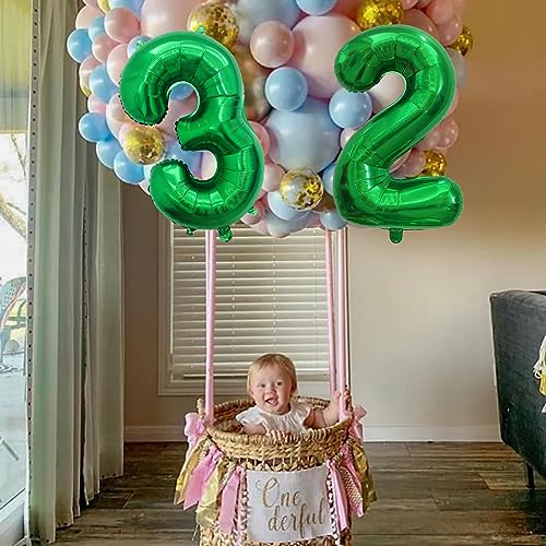 40 Inch Number Foil Balloon for 36th Birthday Party Decoration - Dark Green