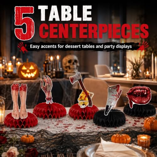 Halloween Horror Party Decorations Kit - Bloody & Creepy Theme, 30 Pieces