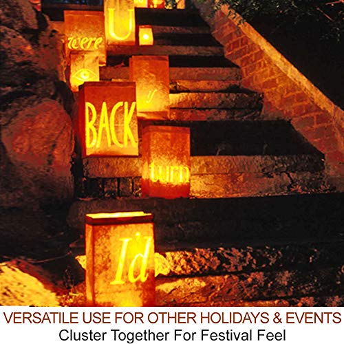 6-Pack Halloween Pumpkin Lights with 2 Remotes & Timer - Bright Orange LED Christmas & Holiday Decor - Outdoor Jack-O-Lantern Lights