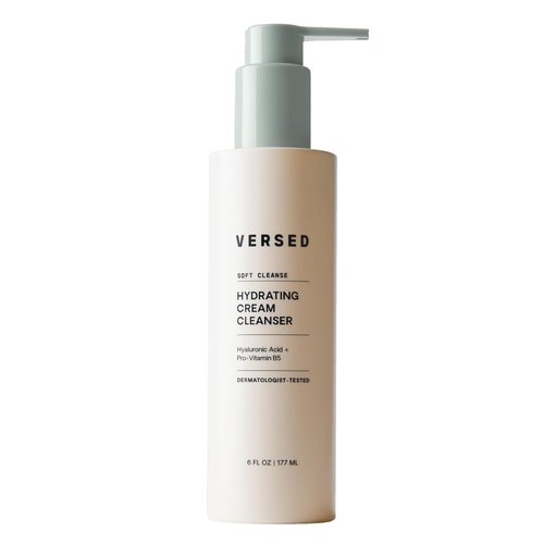 Versed Gentle Hydrating Facial Cleanser - Fragrance-Free Cream Cleanser with Hyaluronic Acid & Aloe - 6 fl oz / 177 mL