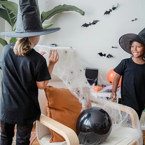 Halloween Spider Web Decorations 1000 Sq Ft with 50 Fake Spiders Indoor Outdoor