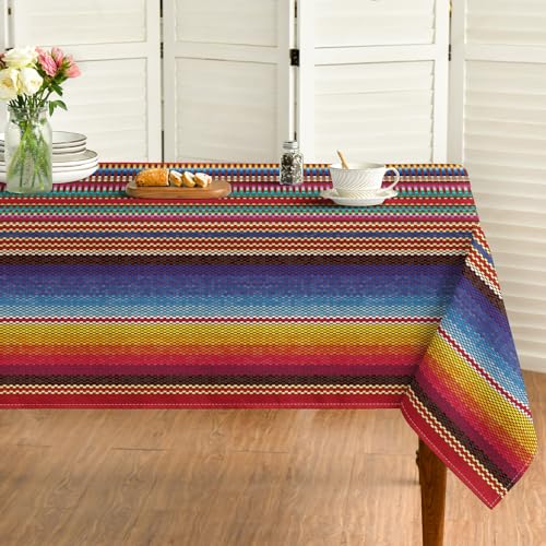 Horaldaily Mexico Tablecloth 60x140 Inch Square - Red, Rectangular Variation