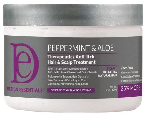 Design Essentials Peppermint & Aloe Anti-Itch Hair & Scalp Treatment - 5 Fl Oz | Dandruff Relief