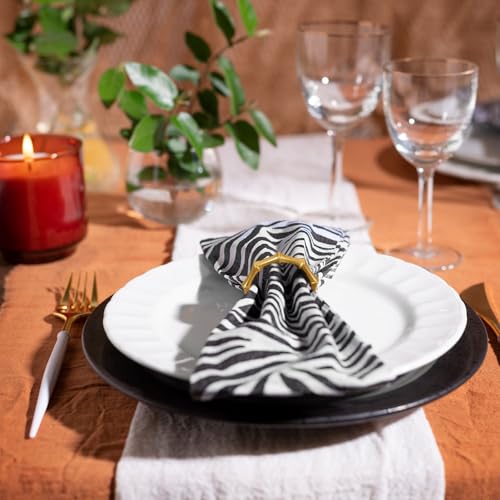 Set of 24 Gold Bamboo Napkin Rings - Elegant Table Decoration for Weddings & Parties