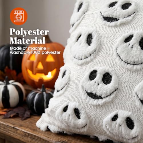 Halloween Throw Pillow Covers 18x18 Inch Night Before Christmas Decor Set