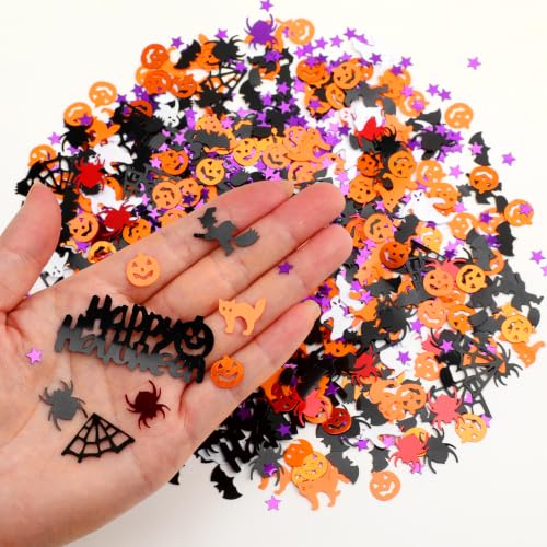 Halloween Confetti Glitter Table Decor - Happy Halloween Variation