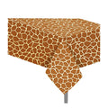 Giraffe Pattern Party Plastic Tablecloth - Jungle Animals Kids Birthday Decor