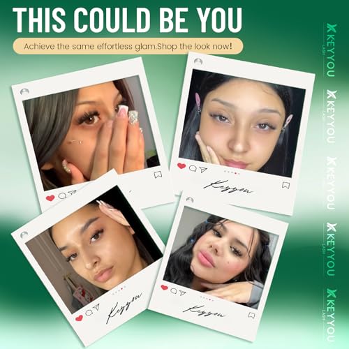 KEYYOU Thick Volume Lash Clusters Kit PC03-D-10-18MIX for Natural & Glam Looks