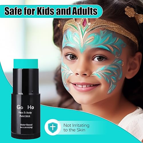 Teal Face & Body Paint Stick - Water-Based, Non-Toxic Halloween Cosplay Makeup