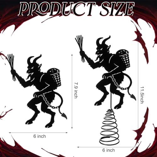 Gothic Krampus Christmas Tree Topper - 7.9 x 6 Inches Halloween Ornament