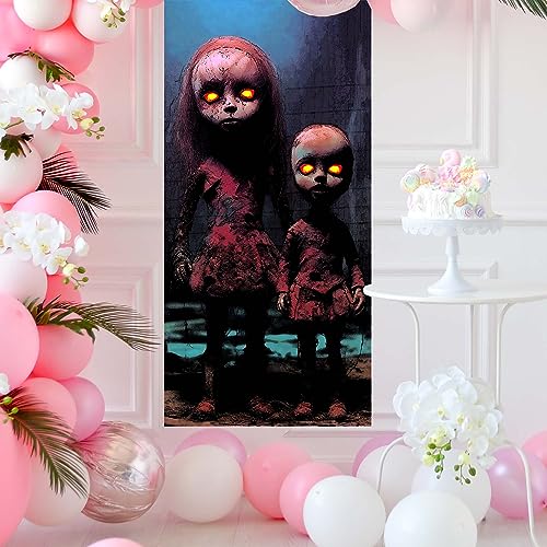 Halloween Horror Banner Backdrop - Creepy Trick or Treat Decor for Parties