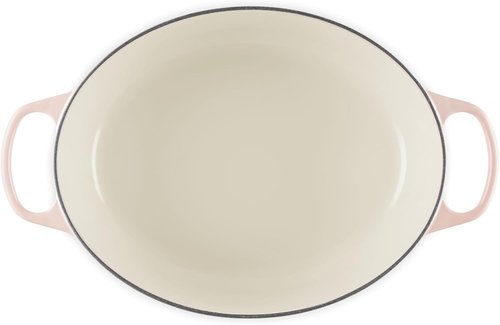 Le Creuset Enameled Cast Iron Dutch Oven - 8 Qt. Oval in Peche with Light Gold Knob