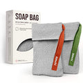 Gentle Exfoliating Soap Saver Bags for Bar Soap - 2 Pack, Grey