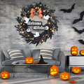 22-Inch Halloween Wreath with 20 LED Lights for Front Door Indoor Outdoor Decor