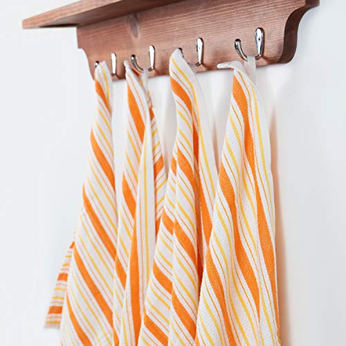 Oversized Kitchen Towels Set - 4 Pack 20x30 Inches Coral Cotton Absorbent Dish Towels