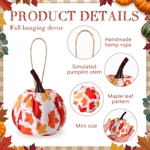 18-Piece Fall Pumpkin Hanging Ornaments for Thanksgiving Home Decor