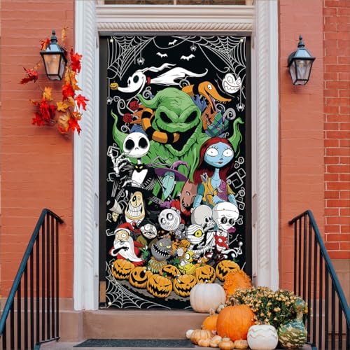Halloween Door Cover 71x35 Inch Spooky Home Decoration Banner - Indoor Outdoor