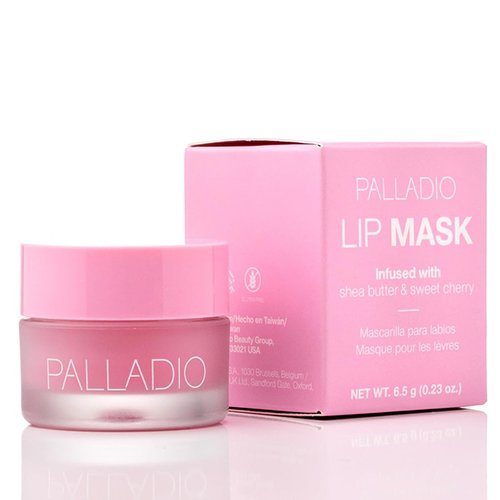 Palladio Lip Mask - Intense Overnight Moisturizer for Nourishing Dry Lips | Hydrating Shea Butter & Sweet Cherry