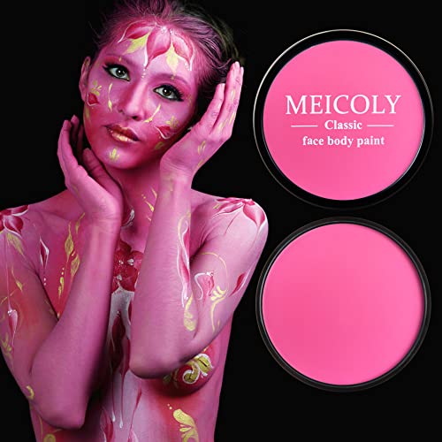 Pink Face Body Paint for SFX Halloween Makeup - 30g Water Based Washable