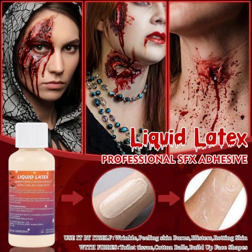 SFX Makeup Kit with Scar Wax Fake Blood & Tools - Pack 1