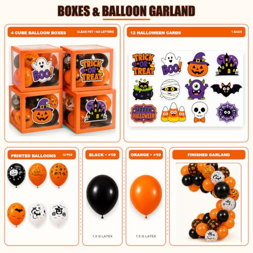 128 Pcs Halloween Party Decorations Kit with Banners Balloons & Bat Decor - Variation of THIS listing