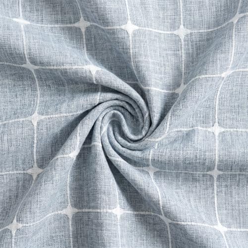 Horaldaily Rustic Plaid Round Table Cloth 70x70 Inch Blue