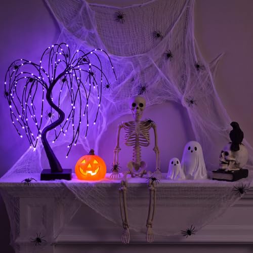 Halloween Mantle Decorations Set - 34 Pieces Haunted Fireplace & Tabletop Decor