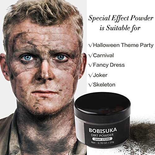 Gray Stone Makeup Special Effects Dirt Powder for Halloween & Stage Performances - 0.78 oz