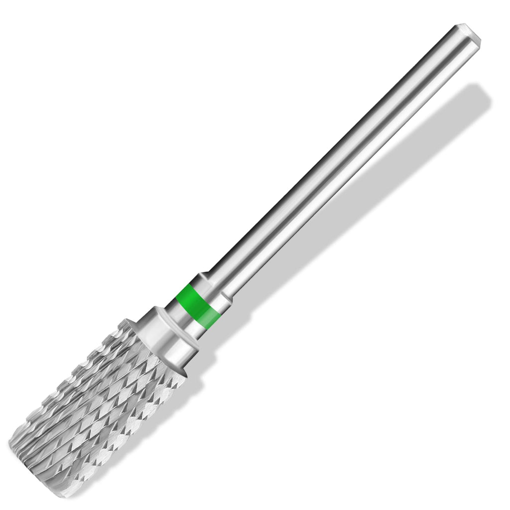 Vnjaoi Professional Electric Nail Drill Bits 3/32" Carbide Bit Cuticle Drill Bits Nail Files for Fast remove Acrylic or Hard Gel Nail Drill Bit for Manicure Pedicure(Silver, Coarse Grit)