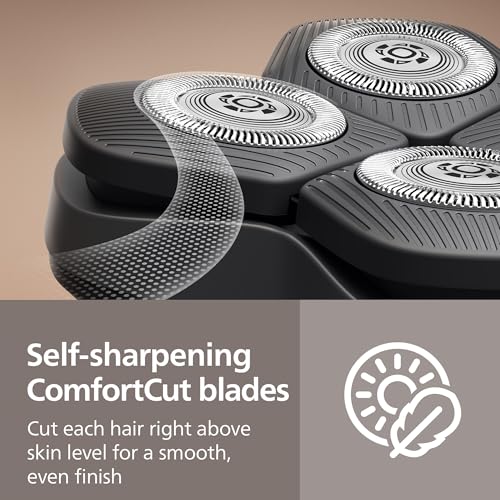 Electric Head Shaver Pro 9000 Series with Black Variation, 360° Flexing Head & Travel Case