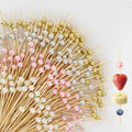 800pcs Gold, Silver, White & Pink Pearl Cocktail Toothpicks for Appetizers & Party Decor - Festive Skewers