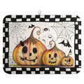 Halloween Dish Drying Mat - 18x24 Inch Pumpkin Ghost Bat Web Microfiber Drainer - Spooky Kitchen Counter Protector - Variation of THIS listing