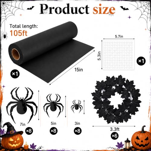 Halloween DIY Black Maple Tree Decoration Set - Spooky Wall Art for Halloween