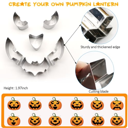 24PCS Pumpkin Carving Kit Halloween, Kids Safe & Easy DIY Jack-O-Lantern Tools