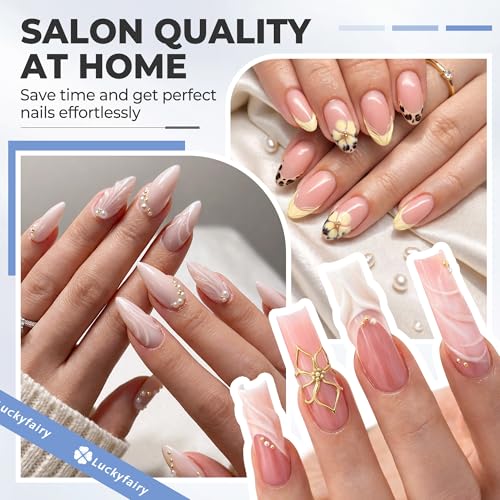 Luckyfairy Gel Nail Glue 15ml - Bubble-Free, Strong Adhesion for Tips & Tips
