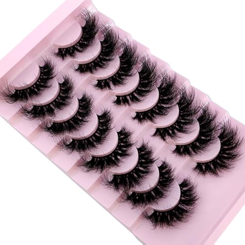 False Eyelashes 25mm Fluffy Dramatic Faux Mink Cat Eye Volume - Variation of 9D-23