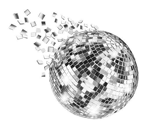 24-Pack 2-Inch Silver Mirror Disco Balls Hanging Party Decorations