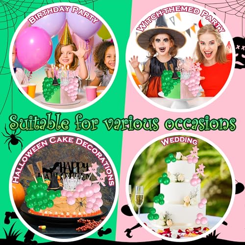 Princess Witch Cake Topper Set for Birthday Party - Reusable Decor